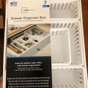 7 piece drawer organizer